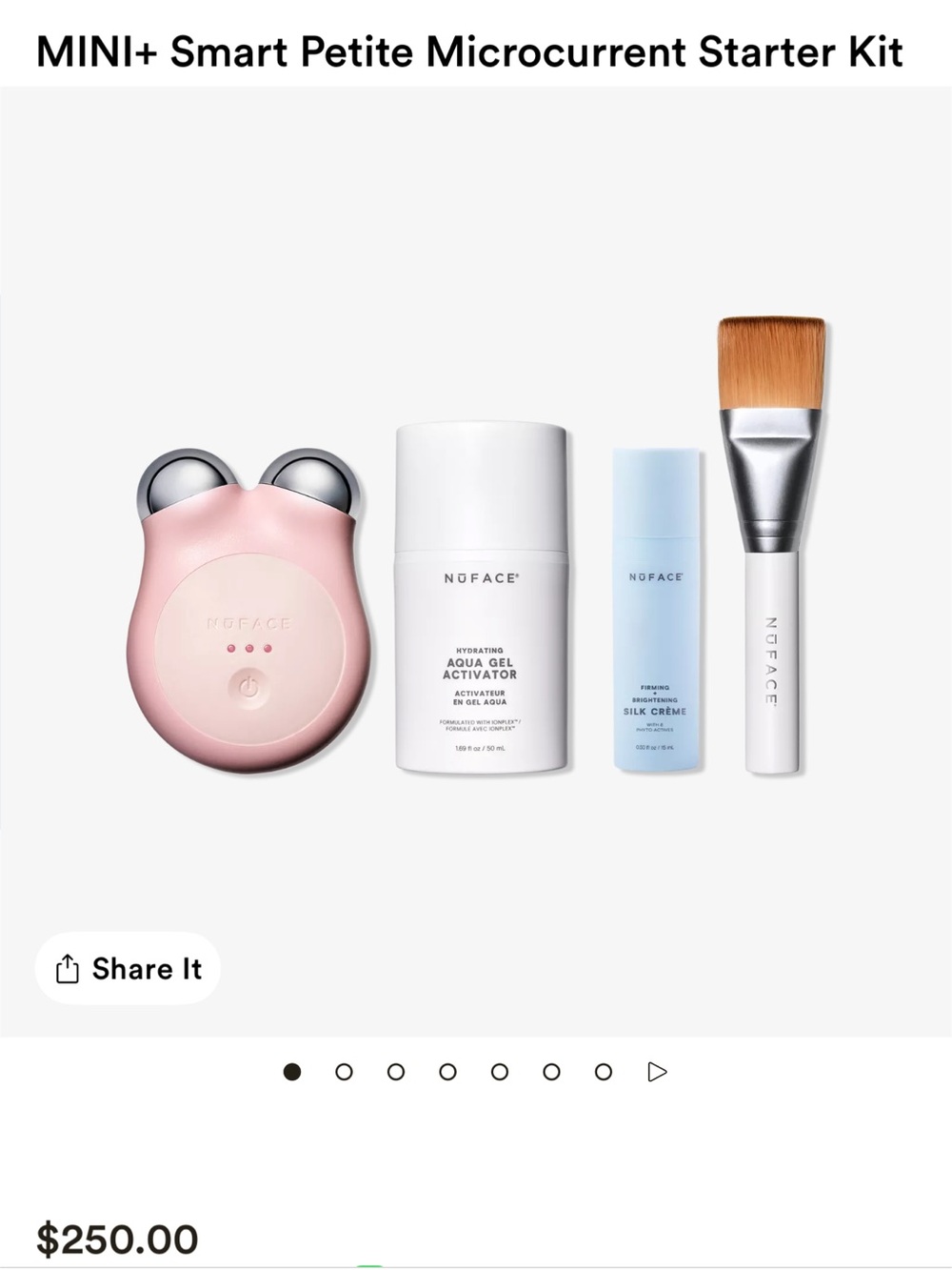 NuFace Mini+ Petite Facial Toning Device - Light Pink